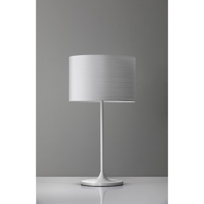 White Japanese Paper Shade Table Lamp