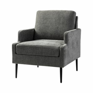 Leandes Mid-century Armchair with Tapered Metal Legs for Living Room and Bedroom | KARAT HOME - 1 of 4