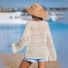Women's Chic Crochet Knit Beach Cover Up Top - Cupshe - 4 of 4