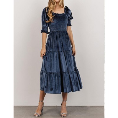 a line red cocktail dress A-Line Short Flared Party with Lace Trim Red / Medium Size:S/M (6-14) It’s fully lined for Peacock Blue Ruffle Dress Black tulle dress adorned