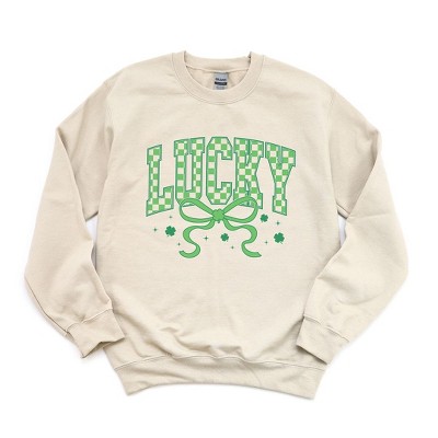 Simply Sage Market Women's Graphic Sweatshirt St. Patrick's Day Coquette Lucky