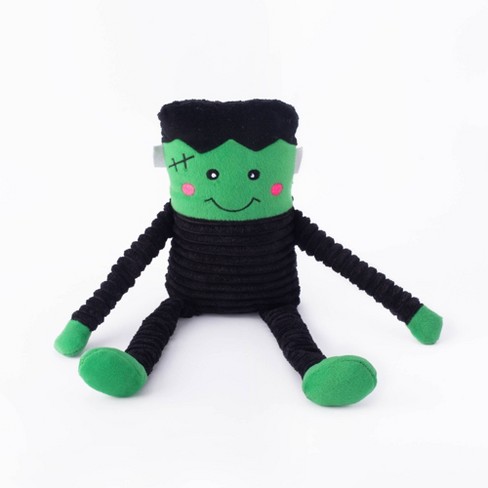 Zippypaws Halloween Crinkle Frankenstein s Monster Dog Toy Black