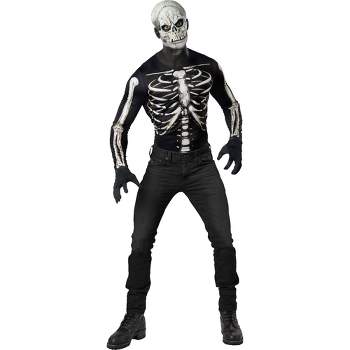 Funworld Skeleton Shirt & Mask Adult Costume Kit | Small/Medium