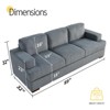 AMERLIFE Comfy Couch with Deep Seat& Wood Legs, Upholstered Sofa for Living Room - 2 of 4