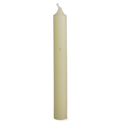 tagltd 12" Straight Classic Ivory Taper Paraffin Wax Single Candle