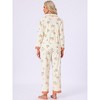 INSPIRE CHIC Women's Nursing Pajama Set Floral Leopard Long Sleeve Top with Pant Postpartum Breastfeeding Loungewear - 4 of 4