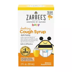 Zarbee's Naturals Cough Syrup Honey - Peach - 2 fl oz