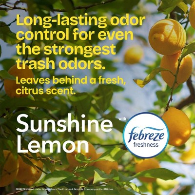 Glad ForceFlex MaxStrength Drawstring LeakGuard Trash Bags - Sunshine Lemon - 13 Gallon - 45ct