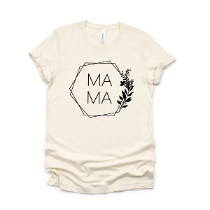 Simply Sage Market Women's Mama Floral Hexagon Short Sleeve Graphic Tee - 1 of 3