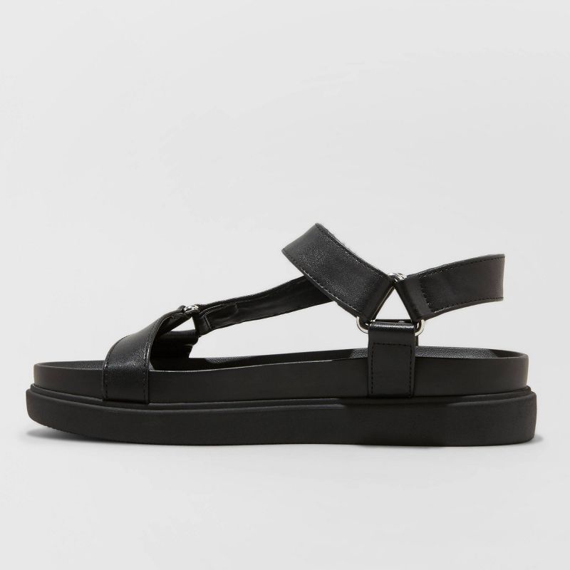 Women&#39;s Joss Sport Strap Sandals - A New Day&#8482; Black 9, 2 of 4