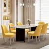 WestinTrends Genevieve Mid-Century Modern Upholstered Boucle Dining Chair (Set of 6) - 2 of 4