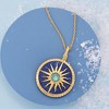 Ross-Simons Lapis and 1.30 Carat London Blue Topaz Sun Pendant Necklace in 18kt Gold Over Sterling - 2 of 4