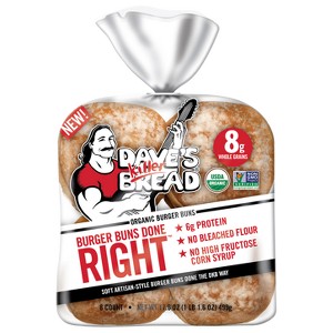 Dave's Killer Bread Organic  White Burger Buns Done Right Hamburger Buns - 16oz - 1 of 4