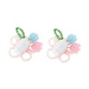 Unique Bargains Beaded Flower Shoelace Charms Pink 1 Pair - 4 of 4