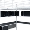 PAGED Twin Size Loft Bed with Desk Modern Simple Wooden Bed Frame with Storage Shelves, Wardrobe and Guardrail for Bedroom - 4 of 4