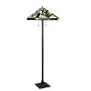 Chloe Lighting Vincent Tiffany-Style 2-Light Mission Floor Lamp 18" Shade - 2 of 4