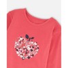 Deux par Deux Girl Organic Cotton T-Shirt Red with Mini Apples - 4 of 4