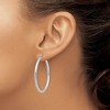 Black Bow Jewelry 2.5mm x 40mm 14k White Gold Classic Round Hoop Earrings - 3 of 4