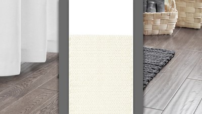 Charcoal Cotton Chenille Chain Stitch Bath Rug 17"x24"