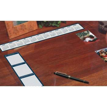 House of Doolittle Vinyl Heavy Gauge Desk Protector with Reference Calendars and Note Strip, 20 x 36 Inches, Clear