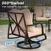 Racxily Outdoor Swivel and Rocking Patio Chairs with 4" Thick Cushions, Bistro Set for Porch, Balcony, and Backyard, Set of 2 - 3 of 4