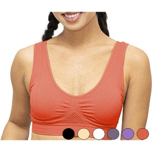 5 Star Super Deals Seamless Support Wireless Comfort Bra - Breathable Mesh Design, Anti-Chafing, Removable Pads, Sports Freedom Bra - 1 of 4