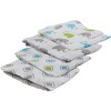 Bacati - Elephants Aqua/Lime/Gray Muslin Swaddling Blankets set of 4 - 4 of 4