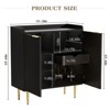 37.4'' Modern Coffee Bar Cabinet With Wine Racks And Drawer Storage For Living Room - 4 of 4