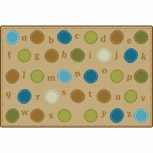 Carpets for Kids KIDSoft Alphabet Dots Nature Colors Learning Rug - 1 of 4