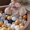 MeowBaby 35 by 11.5 Inches Soft Round Foam Ball Pit with 200 Full Foam, 2.75 Inch Balls & Zippered Covered, Ecru: White/Beige - 3 of 4