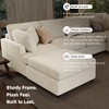127"W U-Shape Sectional Sofa, 6-Seater Modern Large Sofa Couch with Removable Ottomans 4L, Beige/Gray -ModernLuxe - 4 of 4