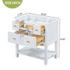 NicBex 29.5" Bathroom Storage Cabinet without Sink, Morden Bathroom Vanity, 5 Drawers and 1 Open Storage Shelf for Bathroom - 2 of 4