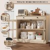 Nasitip Buffet Cabinet with 2 Glass Doors,Storage Cabinet with Large Drawer, Cupboard for Dining Room, Entryway - 3 of 4