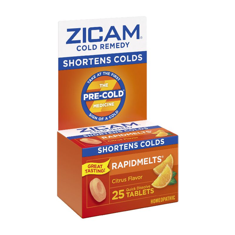 Zicam Zinc Cold Remedy RapidMelts Quick Dissolve Tablets - Citrus - 25ct, 4 of 13