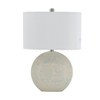 16"x23.3" Textured Ceramic Shade with Table Lamp White - A&B Home - 3 of 4