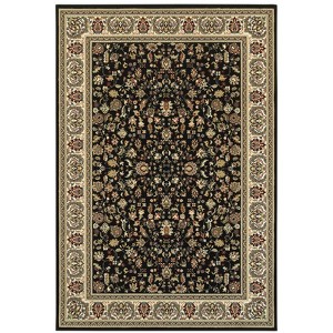 Oriental Weavers Kashan 108B1 Black/ Ivory Indoor Area Rug - 3'10" x 5'5" - 1 of 3