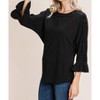 Women's Leopard Velvet Accent Top - Emerald Collection L - 4 of 4