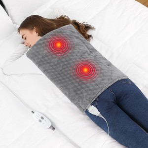 Weighted Heating Pads, 6 Lbs Electric Heating Pad with Massaging Vibrations, 3 Heat & 9 Massage & 27 Combinations, Auto Shut Off - 1 of 4