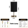 11.8" Brushed Antique Bronze Metal Table Lamp with Linen Cylinder Shade for Bedside, Living Room, Workspace, Bar, Hotel, or Display - 2 of 4