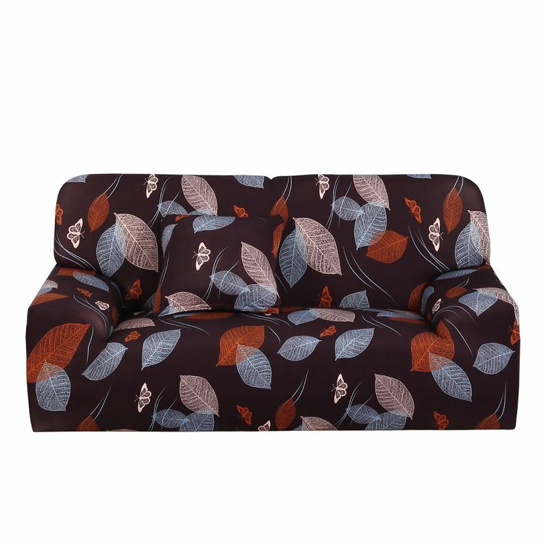 PiccoCasa Armchair Transitional Leaves Stretch Armchair Sofa Cover 1 Pc, 3 of 4