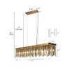 LNC Athean 7-Lights 41.3" Luxury and Glam Crystal Rectangle Island Lights,Gold - 3 of 4