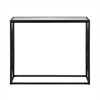 Metal Geometric Glass Top Console Table in Black - Henn&Hart - 2 of 4