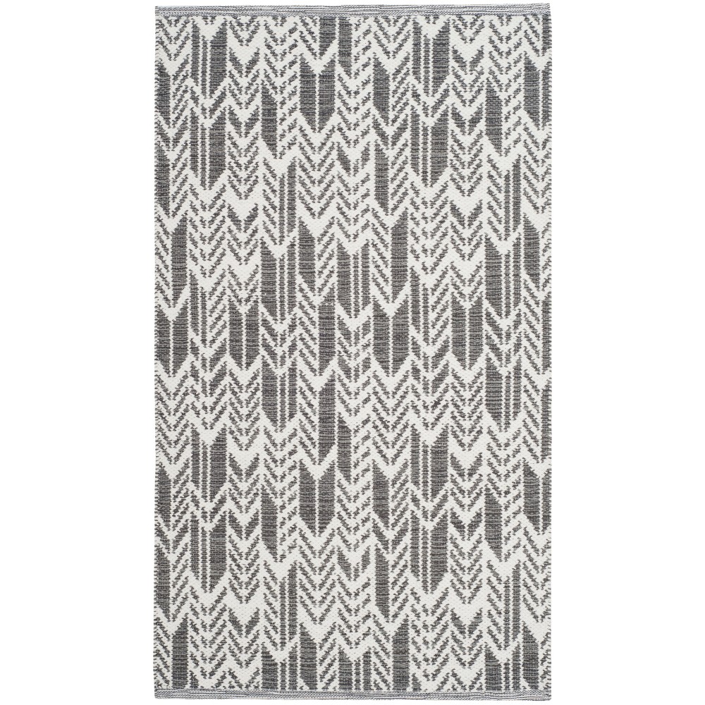 2'3inx7' Woven Geometric Runner Rug Charcoal/Ivory - Safavieh