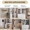 Bookcase with Doors, 5-Tier Floor-to-ceiling Bookshelf Storage Rack with 1 Drawer, 70.9 Inch High White Bookcase for Home Office, Living Room - 3 of 4