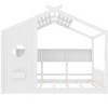 Twin/Full Size House Platform Bed Frame Toddler Floor Bed Kids Montessori Bed Playhouse Bed with Storage Shelf - ModernLuxe - 4 of 4