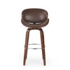 TiramisuBest 30" Mid-Century Modern Upholstered Swivel Barstool - 4 of 4