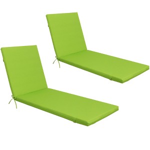 2PCS Set Outdoor Lounge Chair Cushion Replacement Patio Funiture Seat Cushion Chaise Lounge Cushion-grey - 1 of 4