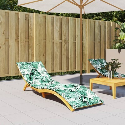 vidaXL Sun Lounger Cushion Leaf pattern Oxford fabric (100% polyester)