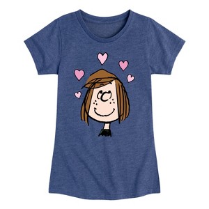 Girls' - Peanuts - Patty Valentines Fitted Short Sleeve Graphic T-Shirt - 1 of 4