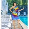 LA LEELA Women's Summer Beach Bikini Wraps Sarong Cover up Wrap Swimsuit Swimwear Bathing Suit Cover Ups for Womens One Size Gold, Tie Dye Design - 3 of 4